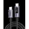 Кабель UGREEN L541 USB-C to USB-C 240W з розумним цифровим дисплеєм Fast Charging Cable, Space Gray