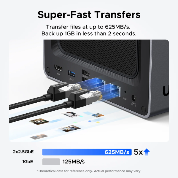 UGREEN NASync DXP4800 – 4-bay NAS сервер (Intel N100, 8GB DDR5, 2×2.5GbE, 4K HDMI, Diskless)