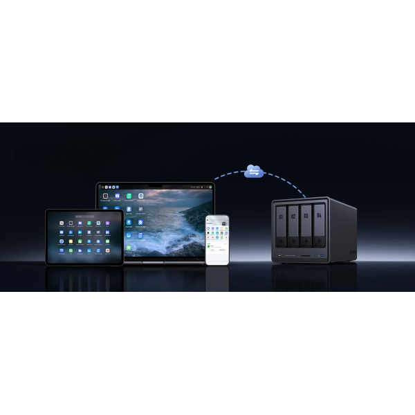UGREEN NASync DXP4800 – 4-bay NAS сервер (Intel N100, 8GB DDR5, 2×2.5GbE, 4K HDMI, Diskless)