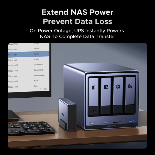 UGREEN US3000 UPS 120W – бесперебойное питание для NAS с аккумулятором 12000mAh