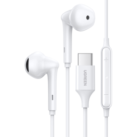 Навушники Ugreen EP101 Wired Earphones with Type-C Connector White