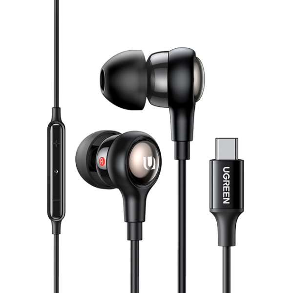 Навушники Ugreen EP103 In-Ear Earphones with Type-C Connector Black