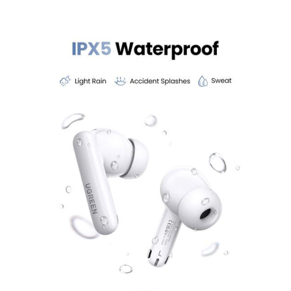 Бездротові навушники Ugreen HiTune T3 Pro WS206 з активним шумопоглинанням ANC, Bluetooth 5.4, White