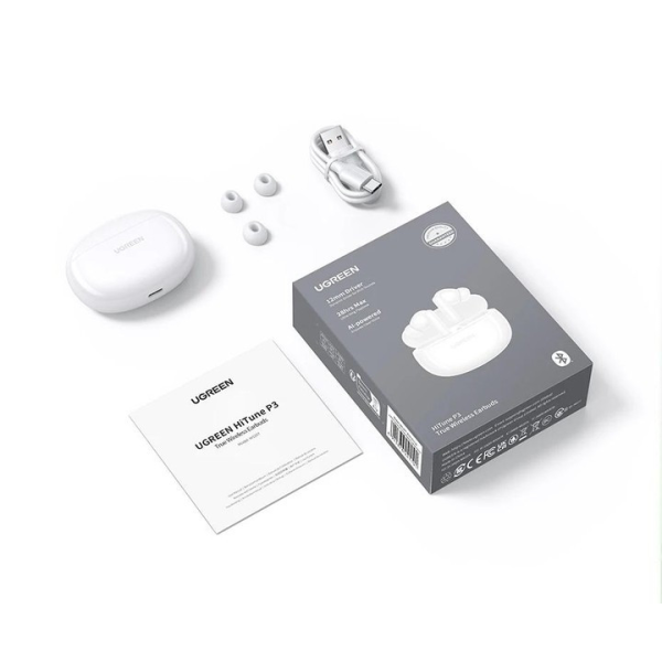 Бездротові навушники Ugreen HiTune P3 WS207 TWS з шумозаглушенням, White
