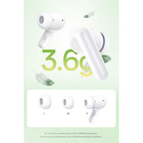 Бездротові навушники Ugreen HiTune P3 WS207 TWS з шумозаглушенням, White