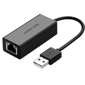 Мережевий адаптер Ugreen CR110 USB 2.0 RJ45 10/100Mbps Ethernet Black