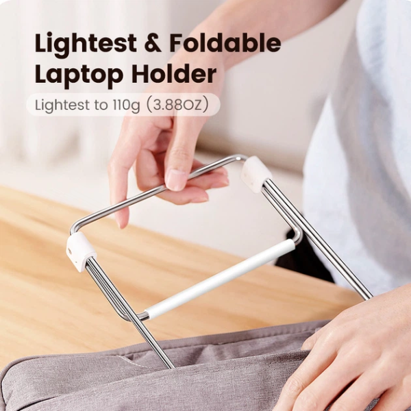 Складана підставка для ноутбука UGREEN LP230 Ergonomic Foldable Stand 11–17″, срібляста