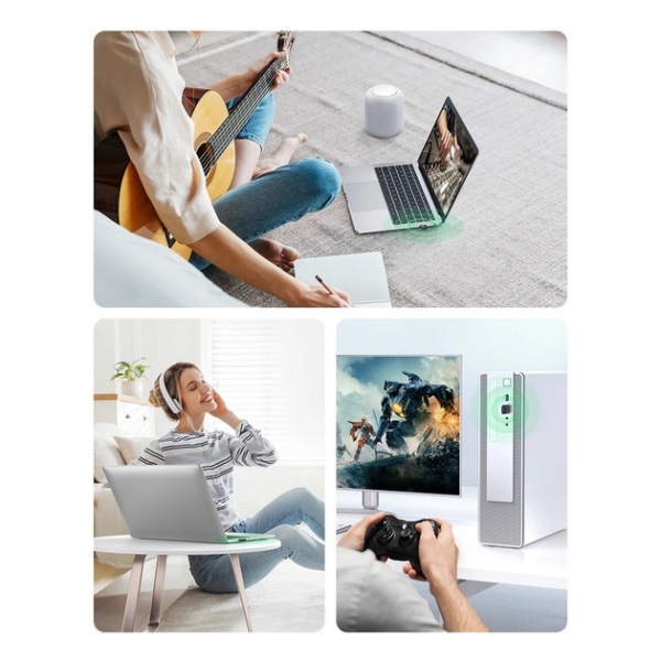 UGREEN CM390 Bluetooth 5.0 USB-адаптер з підтримкою 5 пристроїв, радіус до 20 м – Black