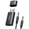Bluetooth-адаптер UGREEN CM523 USB 2.0 to 3.5mm з аудіокабелем (TX/RX, Bluetooth 5.1) – Black