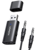 Bluetooth-адаптер UGREEN CM523 USB 2.0 to 3.5mm з аудіокабелем (TX/RX, Bluetooth 5.1) – Black