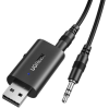 Bluetooth-адаптер UGREEN CM523 USB 2.0 to 3.5mm з аудіокабелем (TX/RX, Bluetooth 5.1) – Black