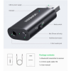 Bluetooth-адаптер UGREEN CM523 USB 2.0 to 3.5mm з аудіокабелем (TX/RX, Bluetooth 5.1) – Black