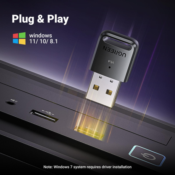USB Bluetooth-адаптер UGREEN CM748 Bluetooth 5.4 для ПК і ноутбука – чорний (UGR-35058)