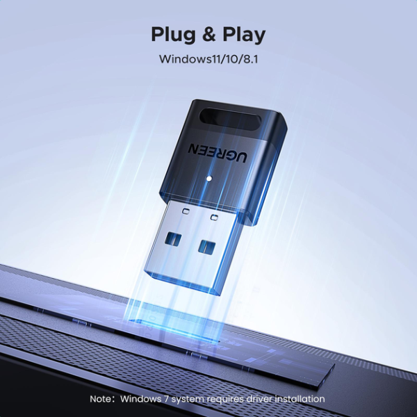 USB Bluetooth-адаптер UGREEN CM748 Bluetooth 5.4 для ПК і ноутбука – чорний (UGR-45134)