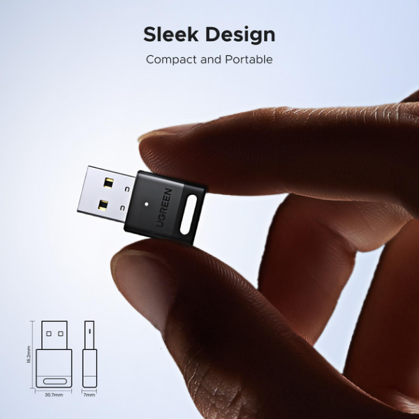 USB Bluetooth-адаптер UGREEN CM748 Bluetooth 5.4 для ПК і ноутбука – чорний (UGR-45134)