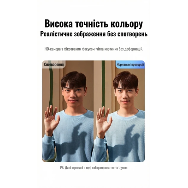 Веб-камера Ugreen CM678 Full HD 1080P 30FPS 2MP Dual Mic Space Grey