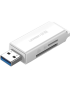 Кардридер UGREEN CM104 USB 3.0 Dual Card Reader SD/TF White (40753)