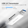 Кардридер UGREEN CM104 USB 3.0 Dual Card Reader SD/TF White (40753)