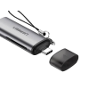 Кардрідер UGREEN CM184 SwiftCard USB-C 3.1 Card Reader for SD/TF Gray