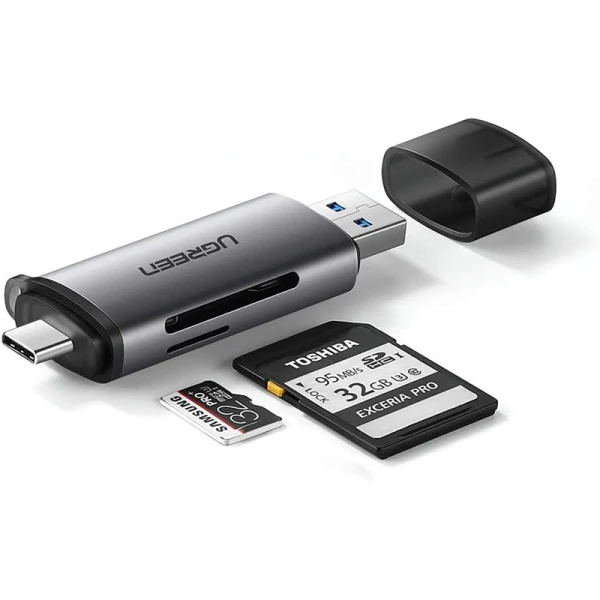 Кардридер UGREEN CM185 USB-C/USB-A Card Reader