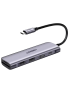 USB-C хаб UGREEN 70411 6-in-1 Dock Station (HDMI, 2×USB 3.0, SD/TF, PD 100W)