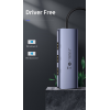 USB-хаб Ugreen CM252 USB Type-C to 3xUSB 3.0 HUB + Gigabit Converter Grey