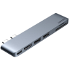 USB-хаб Ugreen CM380 Dual USB-C to HDMI+2xUSB 3.0 A+TF/SD+USB-C Converter
