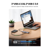USB-хаб UGREEN CM473 USB-C to 2xUSB 3.0 + 2xUSB-C 5Gbps Space Grey 15395