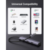 USB-хаб UGREEN CM473 4-in-1 USB Type-C to 4xUSB 3.0 HUB Space Gray 20841