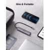 USB-хаб UGREEN CM473 4-in-1 USB Type-C to 4xUSB 3.0 HUB Space Gray 20841