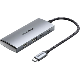 USB-хаб Ugreen CM480 USB-C to 2×USB 3.2+2×USB-C Adapter 10G