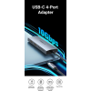 USB-хаб Ugreen CM480 USB-C to 2×USB 3.2+2×USB-C Adapter 10G