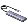 USB-хаб UGREEN CM511 5-в-1 USB-C → 3×USB 3.0, HDMI 4K@30Hz, Space Grey (15596)