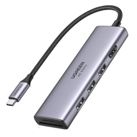 USB-хаб UGREEN CM511 6-in-1 USB Type-C (60383)