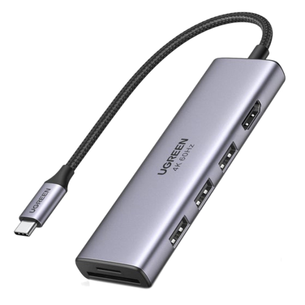 USB-хаб UGREEN CM511 6-in-1 USB Type-C (60383)
