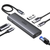 USB-хаб UGREEN CM512 USB-C 7-в-1 з HDMI, 2xUSB 3.2, USB-C, RJ45 та PD 100W Space Grey (45000)
