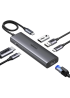 USB-хаб UGREEN CM512 USB-C 7-в-1 з HDMI, 2xUSB 3.2, USB-C, RJ45 та PD 100W Space Grey (45000)