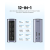 Док-станція UGREEN CM555 Pro USB-C 12-в-1 Silver (HDMI, VGA, LAN, USB, SD, PD)