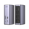 Док-станція UGREEN CM555 Pro USB-C 12-в-1 Silver (HDMI, VGA, LAN, USB, SD, PD)
