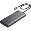 USB-хаб UGREEN CM639 Revodok Pro 8-в-1 USB-C 10Gbps, 2×HDMI + DP 4K@60Hz, PD 100W, Gray