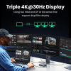 USB-хаб UGREEN CM639 Revodok Pro 8-в-1 USB-C 10Gbps, 2×HDMI + DP 4K@60Hz, PD 100W, Gray