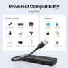 USB-хаб Ugreen CM653 4xUSB 3.2 Gen1 Ports Black