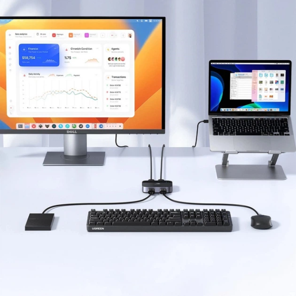 Спліттер UGREEN CM757 USB 3.0 Sharing Switch 2 In 2 Out Black