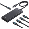 USB-хаб UGREEN CM806 USB-C to 4xUSB-C 3.2 Gen2 10Gbps with PD Power Port Black (55334)