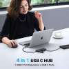 USB-хаб Ugreen CM806 USB-C to 4xUSB-C 3.2 Gen2 10Gbps Black (35584)