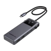 Концентратор UGREEN CM888 Uno 6-в-1 USB-C HUB з HDMI 4K@60Hz, PD100W, USB3.2 10Gbps, адаптер-розгалужувач для MacBook / ноутбука – Space Gray