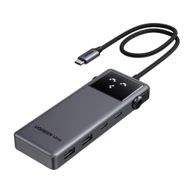 Концентратор UGREEN CM888 Uno 6-в-1 USB-C HUB з HDMI 4K@60Hz, PD100W, USB3.2 10Gbps, адаптер-розгалужувач для MacBook / ноутбука – Space Gray