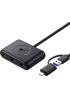 USB-хаб UGREEN CR113 USB 3.0 with USB Type-C Plug 4 Ports HUB 1 м Black