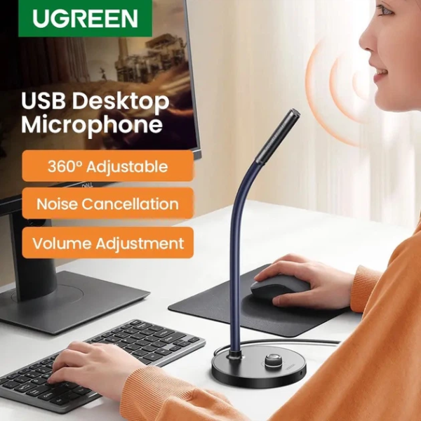 Настільний USB-мікрофон UGREEN CM564 всеспрямований Black