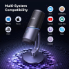 Мікрофон настільний UGREEN CM769 Desktop RGB 24-bit/96kHz ANS USB Black Grey